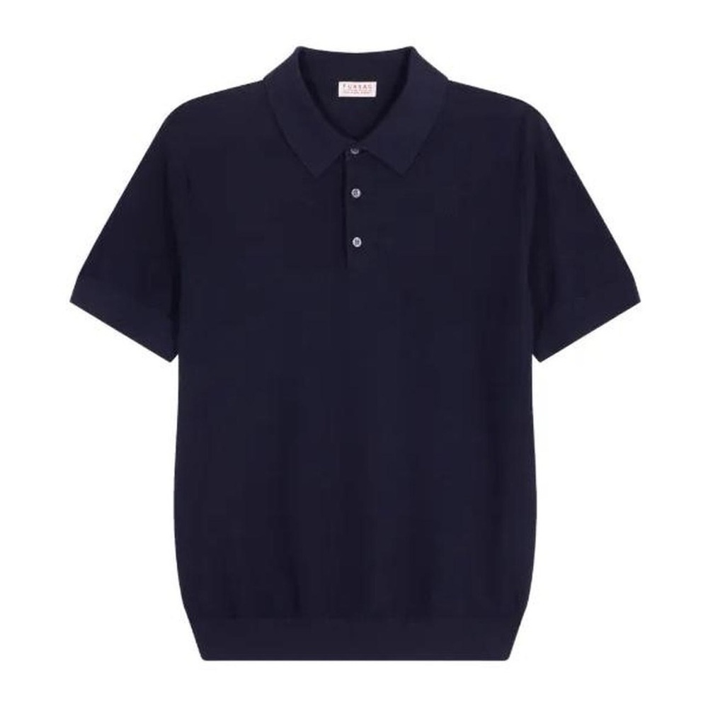 Men's Navy Short-Sleeve Polo Knit Shirt